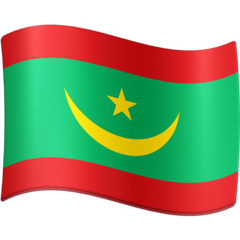 How emoji flag: Mauritania displayed on Facebook