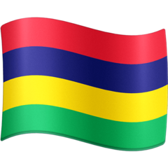 How emoji flag: Mauritius displayed on Facebook