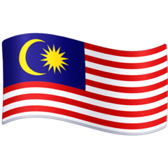 How emoji flag: Malaysia displayed on Facebook