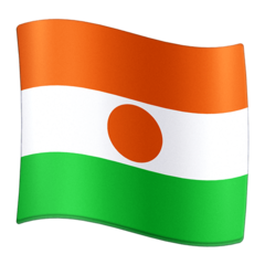 How emoji flag: Niger displayed on Facebook