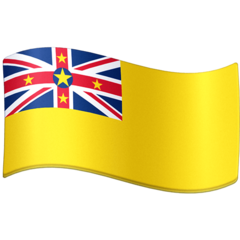 How emoji flag: Niue displayed on Facebook