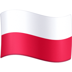 How emoji flag: Poland displayed on Facebook