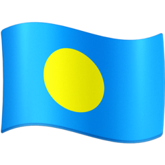 How emoji flag: Palau displayed on Facebook