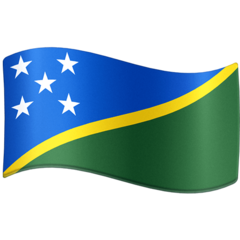 How emoji flag: Solomon Islands displayed on Facebook