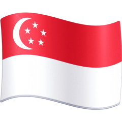 How emoji flag: Singapore displayed on Facebook