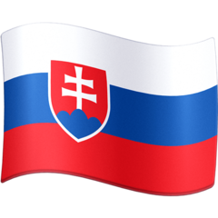 How emoji flag: Slovakia displayed on Facebook