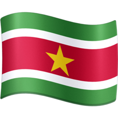 How emoji flag: Suriname displayed on Facebook