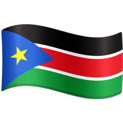 How emoji flag: South Sudan displayed on Facebook