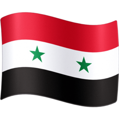 How emoji flag: Syria displayed on Facebook