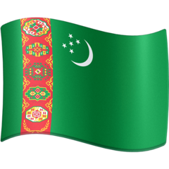 How emoji flag: Turkmenistan displayed on Facebook