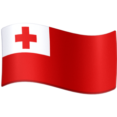 How emoji flag: Tonga displayed on Facebook