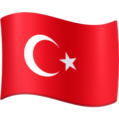 How emoji flag: Turkey displayed on Facebook