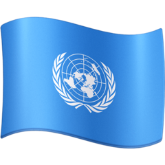 How emoji flag: United Nations displayed on Facebook