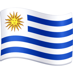 How emoji flag: Uruguay displayed on Facebook