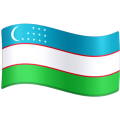 How emoji flag: Uzbekistan displayed on Facebook