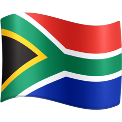 How emoji flag: South Africa displayed on Facebook