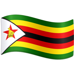 How emoji flag: Zimbabwe displayed on Facebook