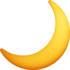 How emoji crescent moon displayed on Facebook