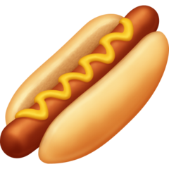 How emoji hot dog displayed on Facebook