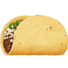 How emoji taco displayed on Facebook