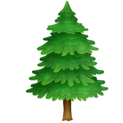 How emoji evergreen tree displayed on Facebook