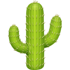 How emoji cactus displayed on Facebook