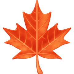 How emoji maple leaf displayed on Facebook