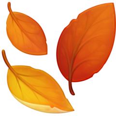 How emoji fallen leaf displayed on Facebook