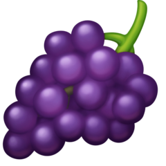 How emoji grapes displayed on Facebook