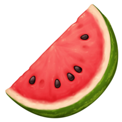 How emoji watermelon displayed on Facebook