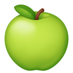 How emoji green apple displayed on Facebook