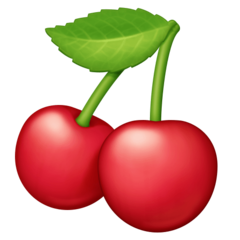 How emoji cherries displayed on Facebook