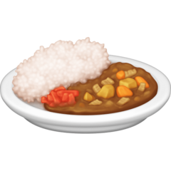 How emoji curry rice displayed on Facebook