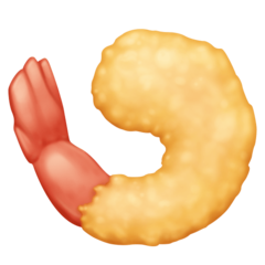 How emoji fried shrimp displayed on Facebook