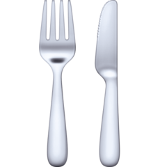 How emoji fork and knife displayed on Facebook