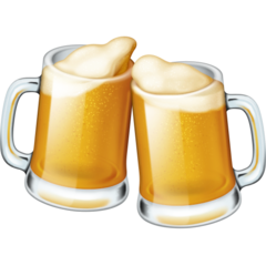 How emoji clinking beer mugs displayed on Facebook