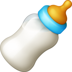 How emoji baby bottle displayed on Facebook