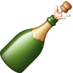 How emoji bottle with popping cork displayed on Facebook