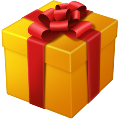 How emoji wrapped gift displayed on Facebook