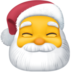 How emoji Santa Claus displayed on Facebook