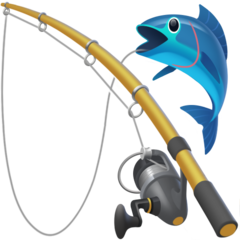 How emoji fishing pole displayed on Facebook