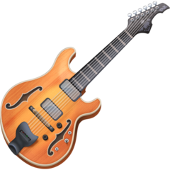 How emoji guitar displayed on Facebook