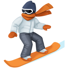 How emoji snowboarder displayed on Facebook