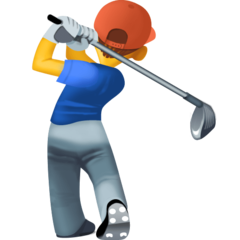 How emoji man golfing displayed on Facebook