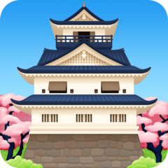 How emoji Japanese castle displayed on Facebook