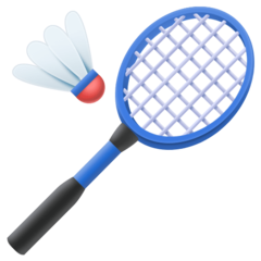 How emoji badminton displayed on Facebook