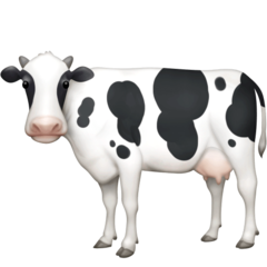 How emoji cow displayed on Facebook