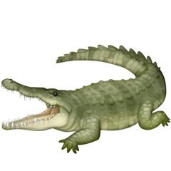 How emoji crocodile displayed on Facebook