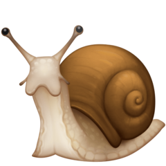 How emoji snail displayed on Facebook