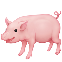 How emoji pig displayed on Facebook